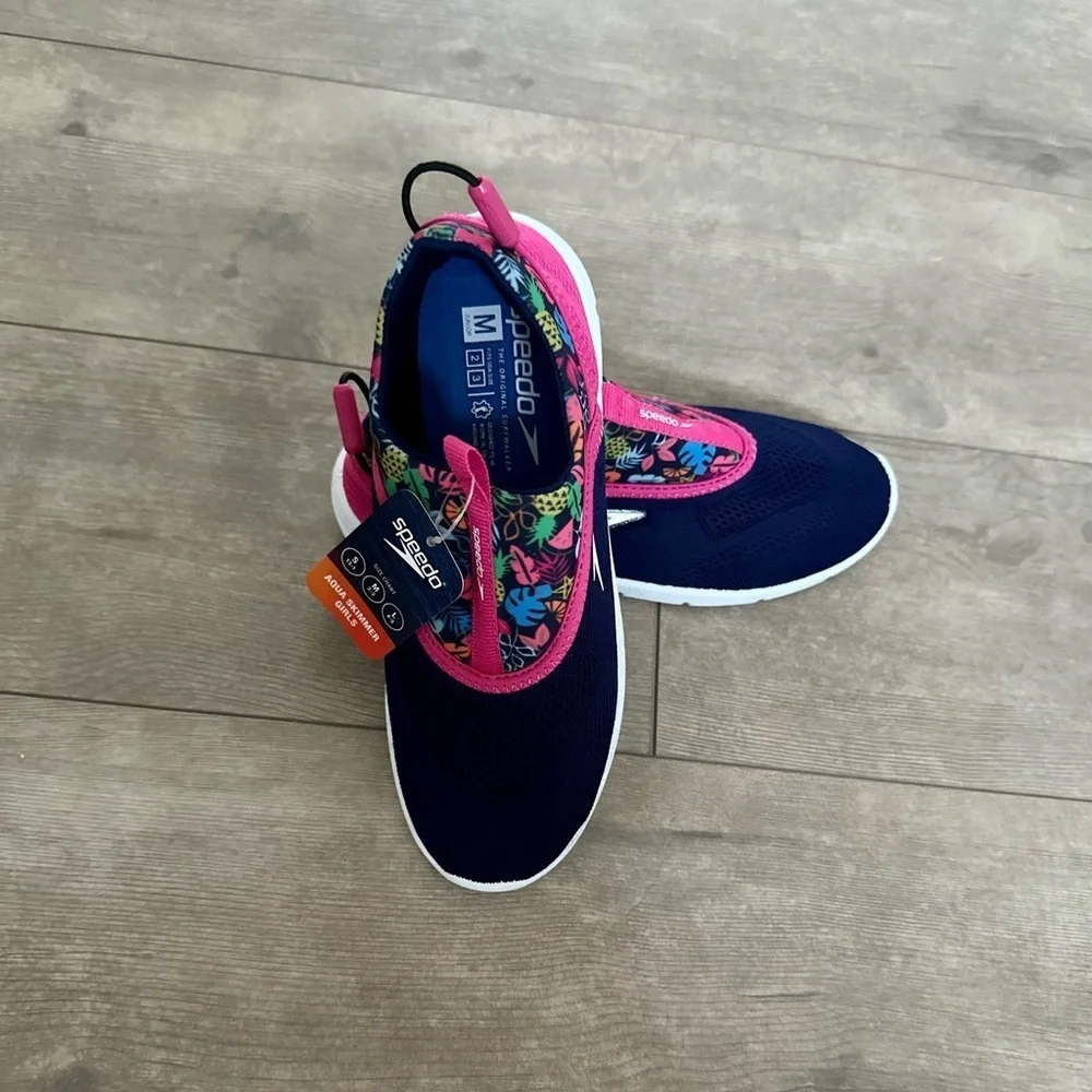Speedo Junior Girls' Aquaskimmer Water Shoes size medium (2-3) new with tags